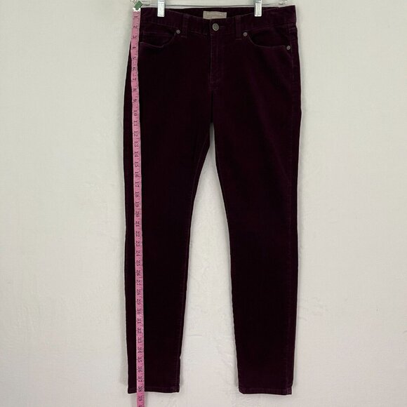 Banana Republic Skinny Fit Corduroy Pants Purple Plum Women's Size 28 / 6 - Picture 5 of 11